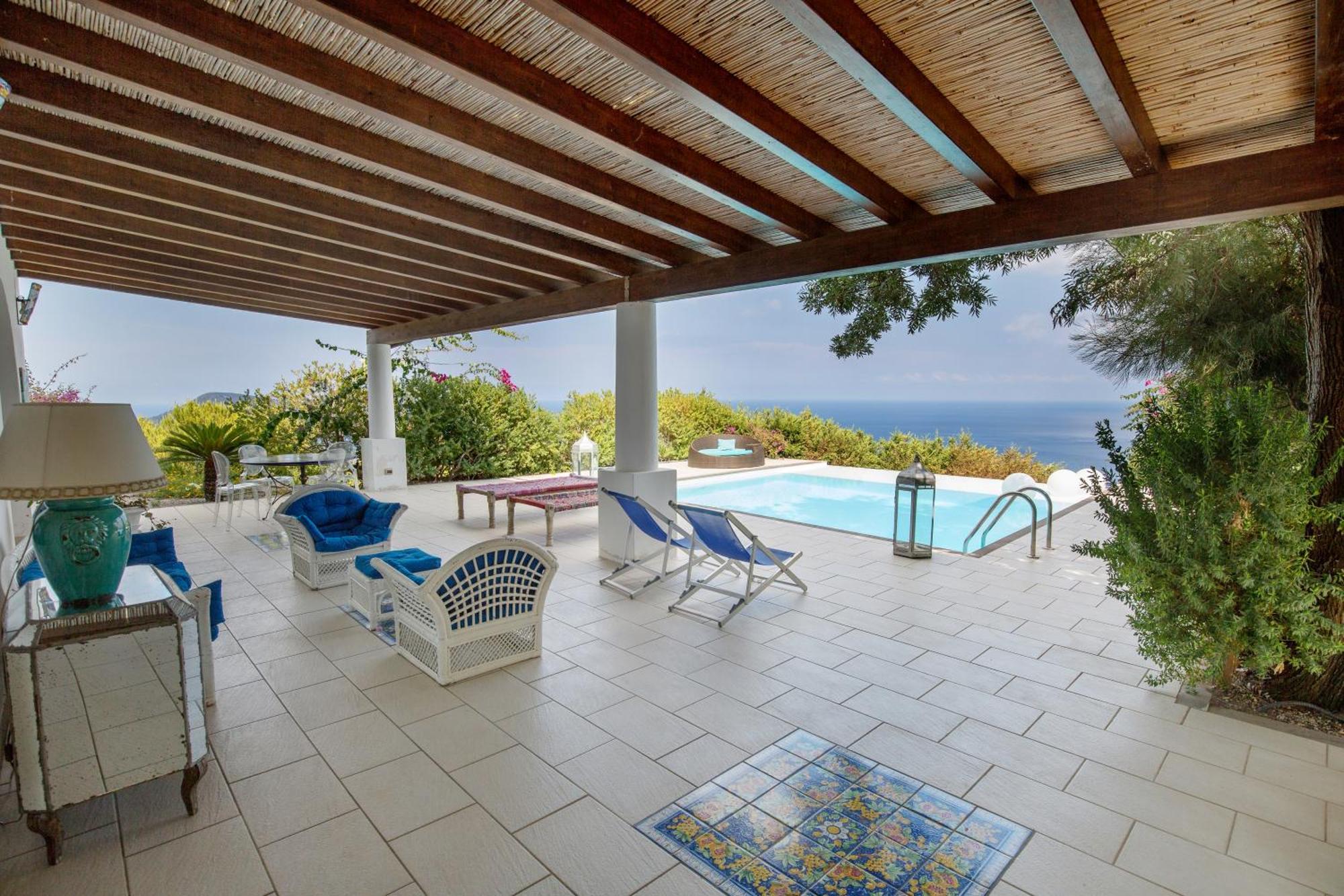 Sealight Villa Lipari - Vista E Piscina Extérieur photo